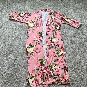 Floral Pink Kimono Robe